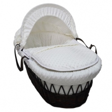 Kiddies Kingdom Deluxe Dark Finish Moses Basket