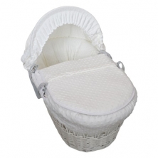 Kiddies Kingdom Deluxe White Finish Moses Basket