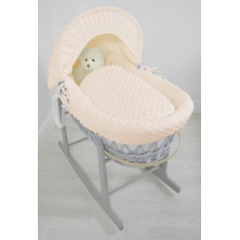 Kiddies Kingdom Deluxe Grey Finish Moses Basket